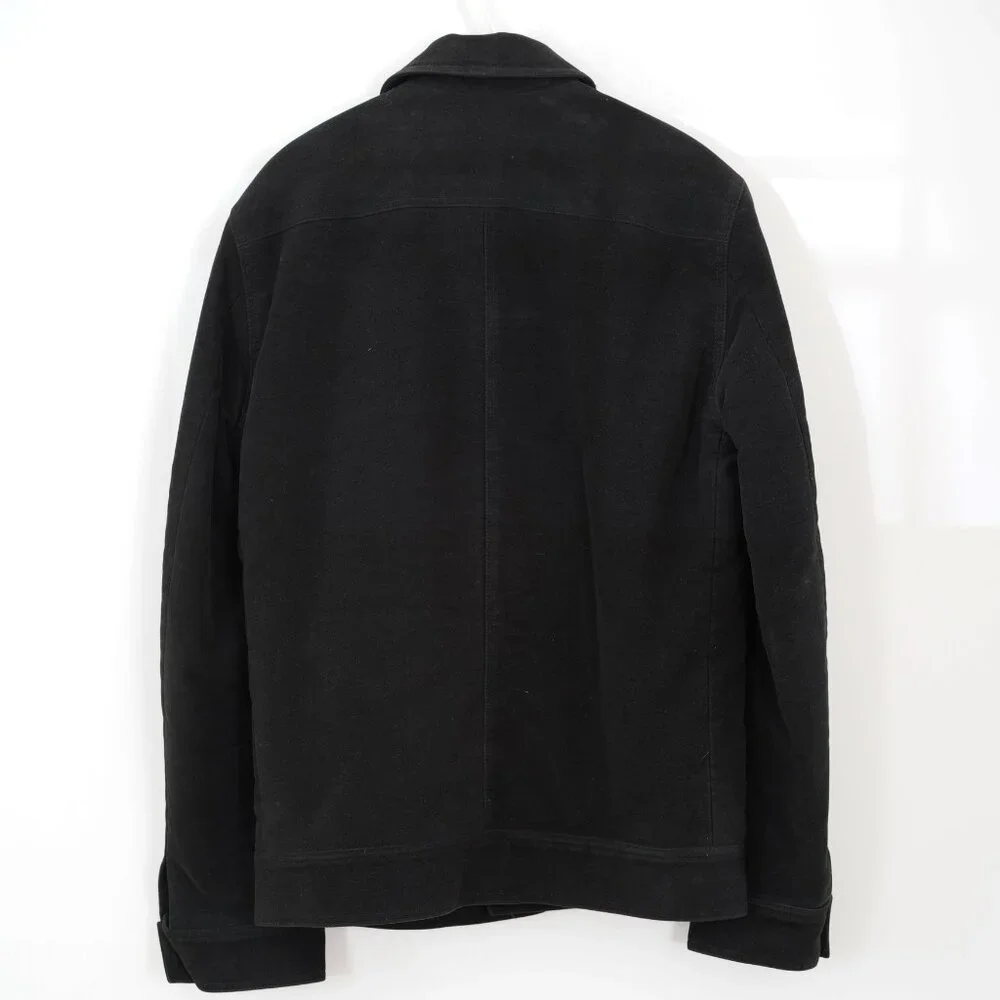 APC fleece lined corduroy jacket in black - Picture 2 of 3